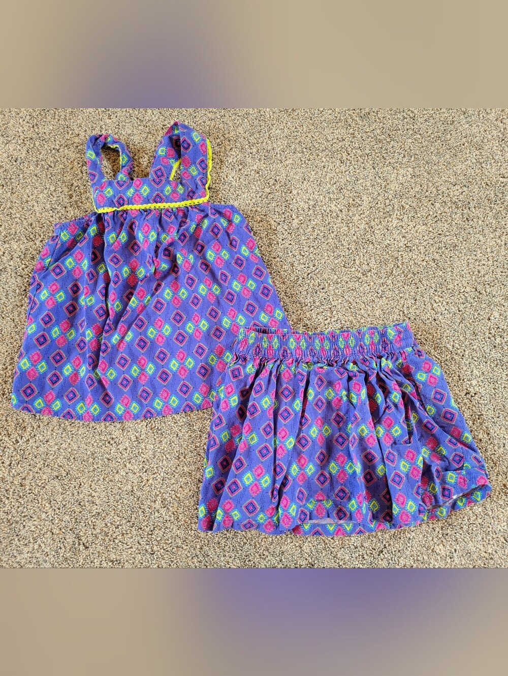 Girls size 4t tank top and Skirt Set